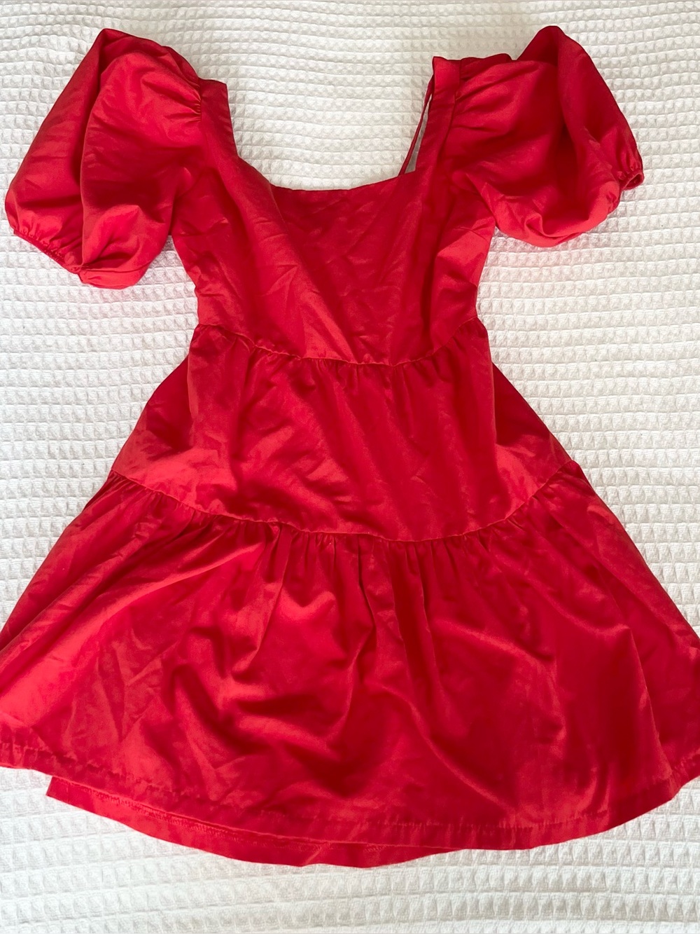 Miss Selfridge red puff sleeve mini dress size 6